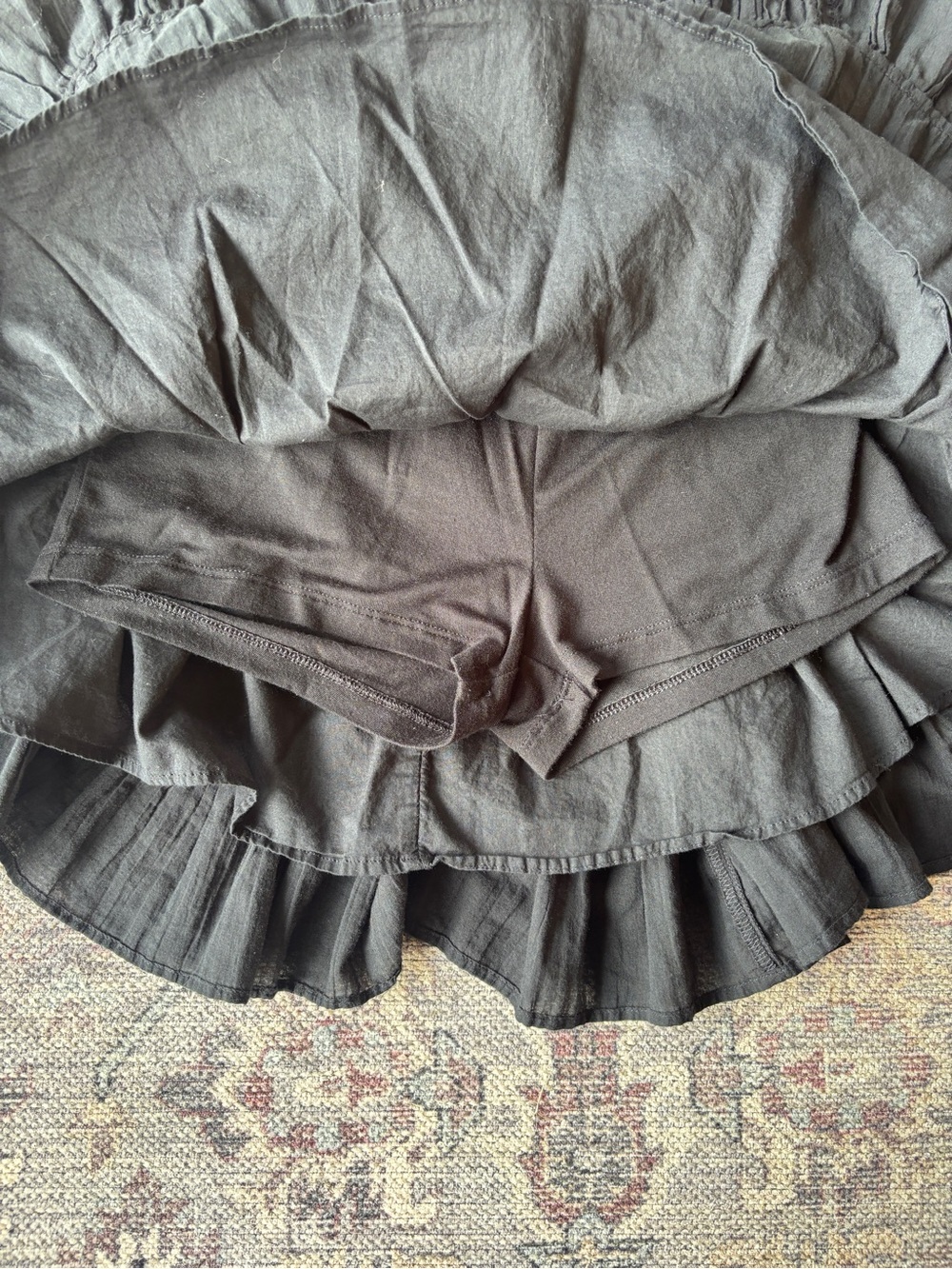 American Eagle Black Tiered Ruffle Skirt - Women - Picture 3 of 4
